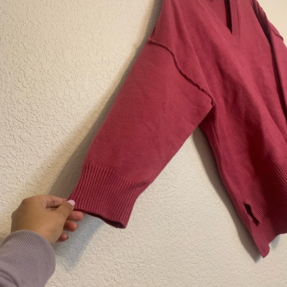 Philosophy Woman's Plus Size 2X Pink Long Sleeve V-Neck Pullover Sweater NWOT - Picture 4 of 7